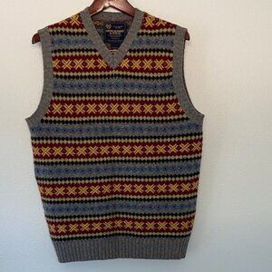 Abercrombie & Fitch Fair Isle Wool Sweater Vest Size Large